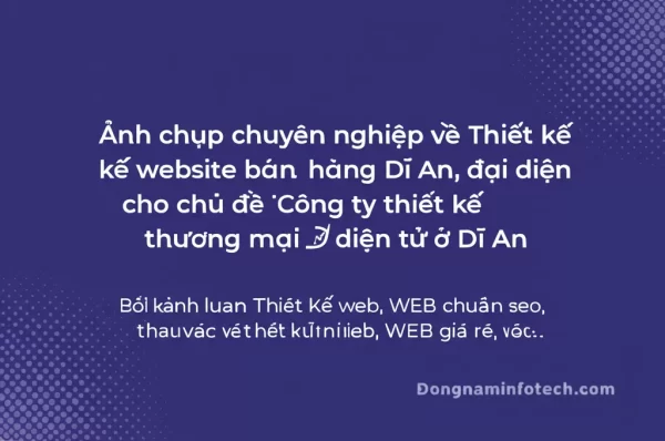 Thiết kế website bán hàng Dĩ An